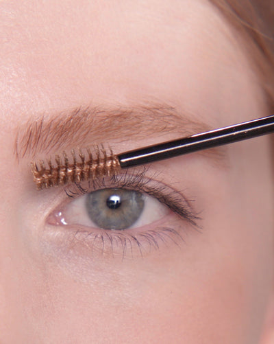 Applying Tinted Brow Gel in Caramel